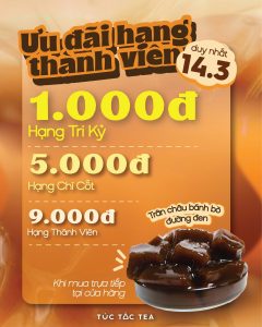 Túc Tắc Tea - Ưu đãi thành viên