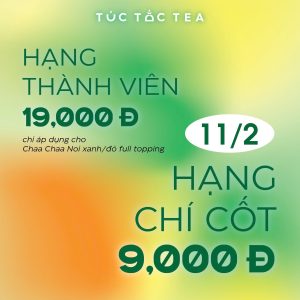 Túc Tắc Tea - Ưu đãi thành viên